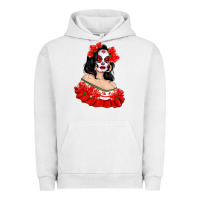 Pigment Lunar Rock Mexicana Skull Girl with Roses Urban Hoodie - texasbilliewilder