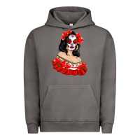 Pigment Tornado Mexicana Skull Girl with Roses Urban Hoodie - texasbilliewilder