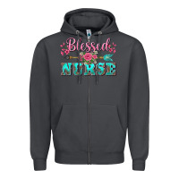 Smoke western blessed nurse pink floral arrow Zipper Hoodie - BarkalooDesign