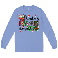 Colony Blue santa's favorite sonographer Long Sleeve Tee - AdoDesignShop
