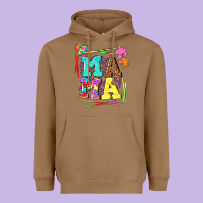 Autism Mama Heavyweight Hoodie Designed By Nancycooperartshop