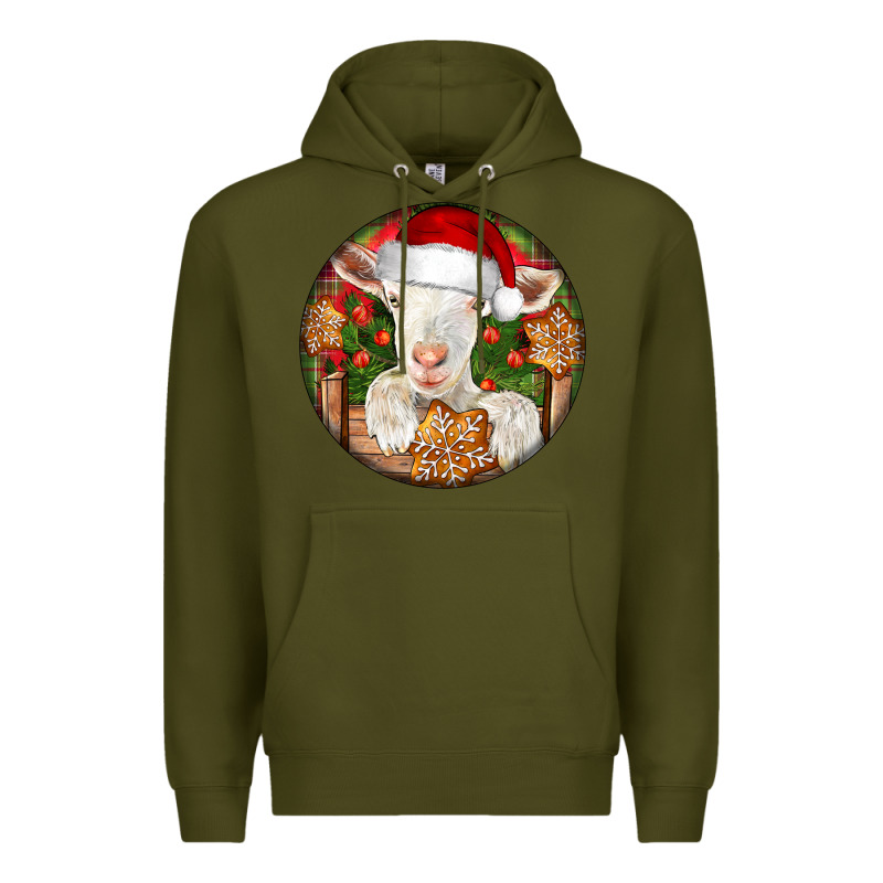 Baby Cashmere Goat Christmas Premium Hoodie by LillyAllenDesigns | Teevron
