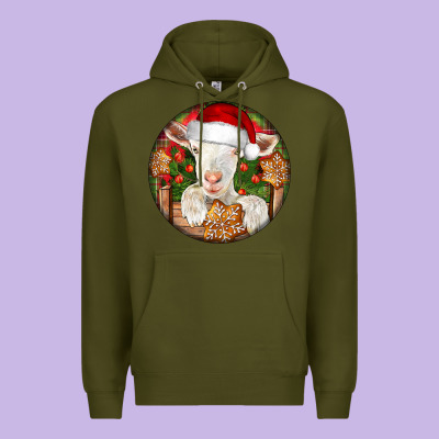 Baby Cashmere Goat Christmas Premium Hoodie Designed By Lillyallendesigns