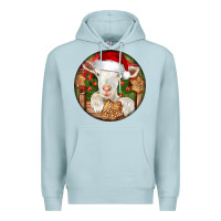 Blue Mist Baby Cashmere Goat Christmas Premium Hoodie - LillyAllenDesigns