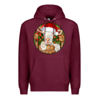 Burgundy Baby Cashmere Goat Christmas Premium Hoodie - LillyAllenDesigns