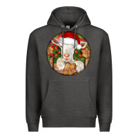 Charcoal Heather Baby Cashmere Goat Christmas Premium Hoodie - LillyAllenDesigns