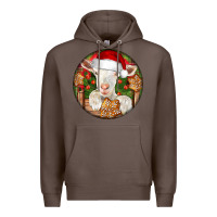 Coffee Baby Cashmere Goat Christmas Premium Hoodie - LillyAllenDesigns