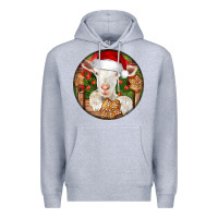 Heather Grey Baby Cashmere Goat Christmas Premium Hoodie - LillyAllenDesigns