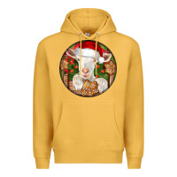 Mustard Baby Cashmere Goat Christmas Premium Hoodie - LillyAllenDesigns