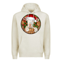 Oatmeal Heather Baby Cashmere Goat Christmas Premium Hoodie - LillyAllenDesigns