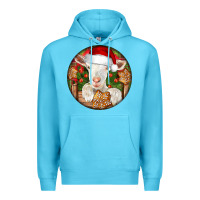 Ocean Blue Baby Cashmere Goat Christmas Premium Hoodie - LillyAllenDesigns