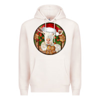 Pale Pink Baby Cashmere Goat Christmas Premium Hoodie - LillyAllenDesigns