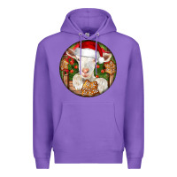 Purple Baby Cashmere Goat Christmas Premium Hoodie - LillyAllenDesigns