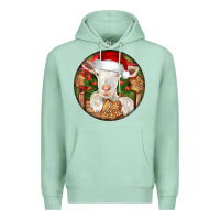 Seafoam Baby Cashmere Goat Christmas Premium Hoodie - LillyAllenDesigns