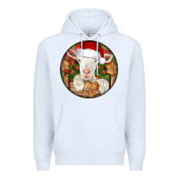 White Baby Cashmere Goat Christmas Premium Hoodie - LillyAllenDesigns