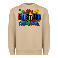Mushroom my sister is ausome autism Heavyweight Sweatshirt - Zillion Design Studio