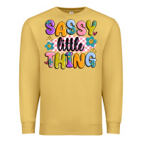 Antique Gold sassy little thing Premium Sweatshirt - MaliasSmallBusiness