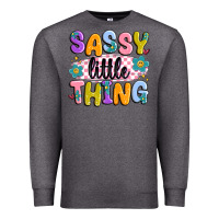 Charcoal Heather sassy little thing Premium Sweatshirt - MaliasSmallBusiness