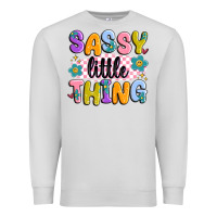 Dove Grey sassy little thing Premium Sweatshirt - MaliasSmallBusiness