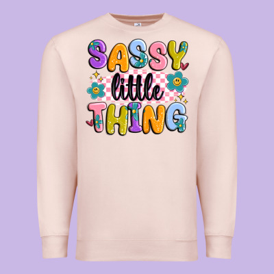 Sassy Little Thing Premium Sweatshirt Designed By Maliassmallbusiness