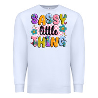 White sassy little thing Premium Sweatshirt - MaliasSmallBusiness