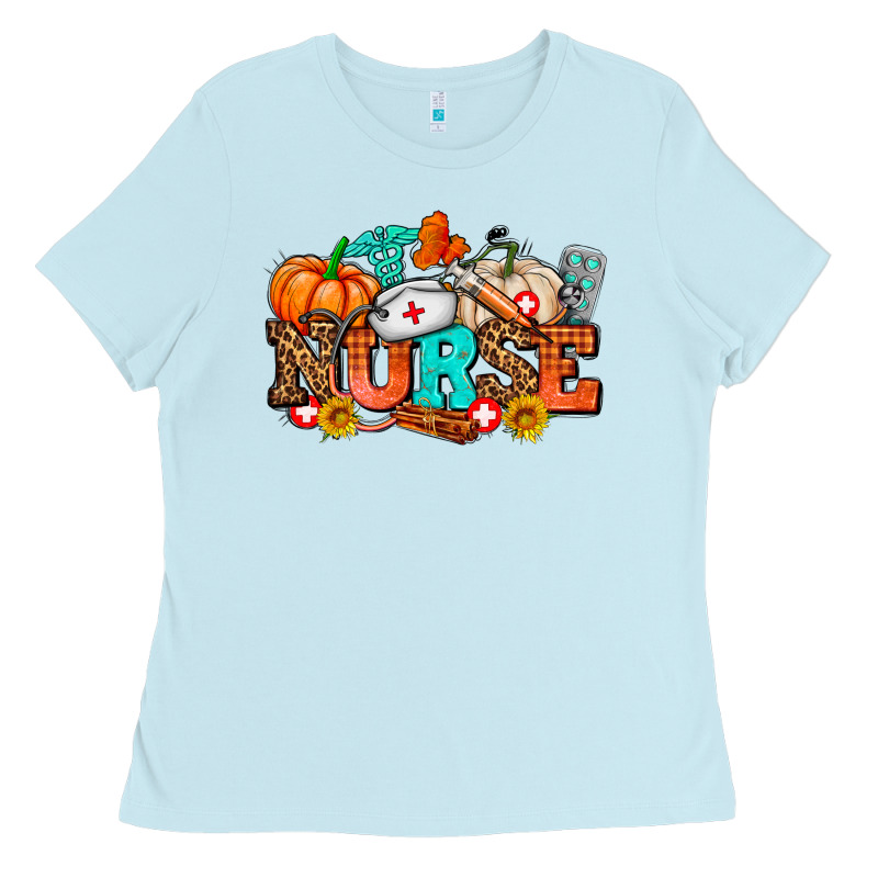 Nurse With Fall Element Ladies Tee by AdoDesignShop | Teevron
