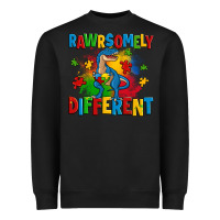 Black rawrsomely different autism trex Heavyweight Sweatshirt - Zillion Design Studio