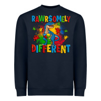 Navy rawrsomely different autism trex Heavyweight Sweatshirt - Zillion Design Studio