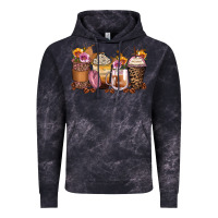 Cloud Black leopard rose glitter flowers coffee cups Vintage Hoodie - Zillion Design Studio