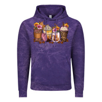 Cloud Purple leopard rose glitter flowers coffee cups Vintage Hoodie - Zillion Design Studio