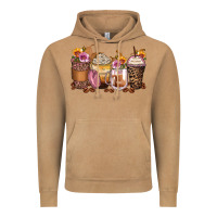 Vintage Camel leopard rose glitter flowers coffee cups Vintage Hoodie - Zillion Design Studio