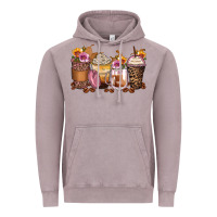 Vintage Zinc leopard rose glitter flowers coffee cups Vintage Hoodie - Zillion Design Studio