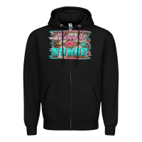 Black western blessed nurse pink floral arrow  background Zipper Hoodie - BarkalooDesign