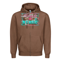 Chestnut western blessed nurse pink floral arrow  background Zipper Hoodie - BarkalooDesign