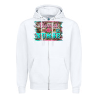 White western blessed nurse pink floral arrow  background Zipper Hoodie - BarkalooDesign