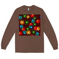 Chestnut christmas lights seamless pattern Long Sleeve Tee - BundleAndBundleShop