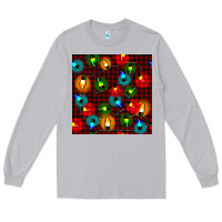 Moon Dust christmas lights seamless pattern Long Sleeve Tee - BundleAndBundleShop