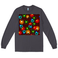 Smoke christmas lights seamless pattern Long Sleeve Tee - BundleAndBundleShop