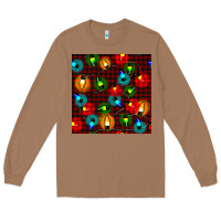 Toasted Coconut christmas lights seamless pattern Long Sleeve Tee - BundleAndBundleShop