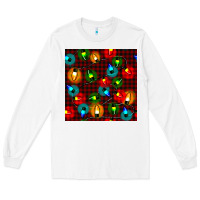 White christmas lights seamless pattern Long Sleeve Tee - BundleAndBundleShop
