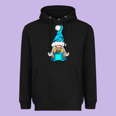 Winter Gnome With Gift Heavyweight Hoodie Designed By Nancycooperartshop