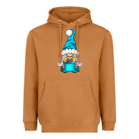 Meerkat winter gnome with gift Heavyweight Hoodie - NancyCooperArtShop