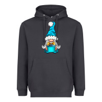 Smoke winter gnome with gift Heavyweight Hoodie - NancyCooperArtShop