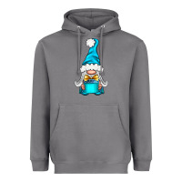 Storm winter gnome with gift Heavyweight Hoodie - NancyCooperArtShop