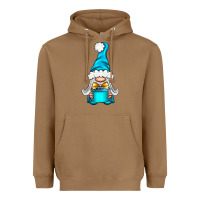 Toasted Coconut winter gnome with gift Heavyweight Hoodie - NancyCooperArtShop