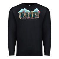 Black faith can move mountains cross Premium Sweatshirt - NancyCooperArtShop