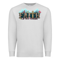 Dove Grey faith can move mountains cross Premium Sweatshirt - NancyCooperArtShop