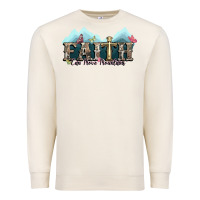 Sandshell faith can move mountains cross Premium Sweatshirt - NancyCooperArtShop