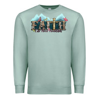Seafoam faith can move mountains cross Premium Sweatshirt - NancyCooperArtShop