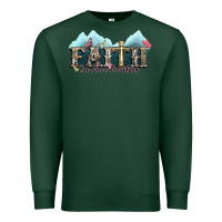 Sports Green faith can move mountains cross Premium Sweatshirt - NancyCooperArtShop